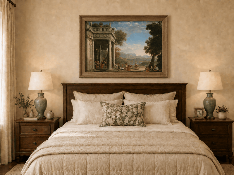 People Oil Painting - Biblical Scene in a Classical Landscape