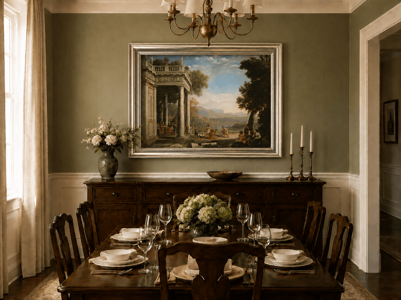 People Oil Painting - Biblical Scene in a Classical Landscape