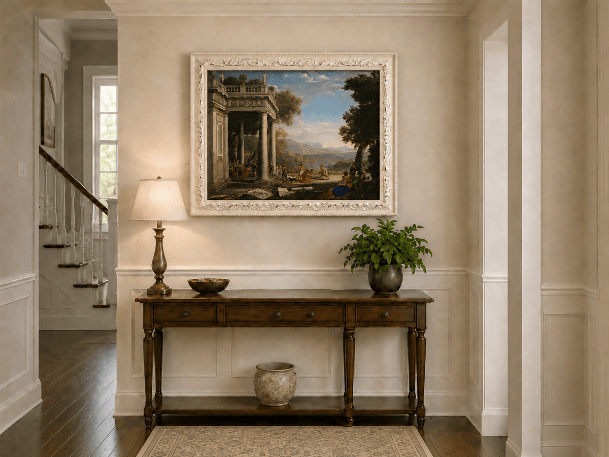 People Oil Painting - Biblical Scene in a Classical Landscape