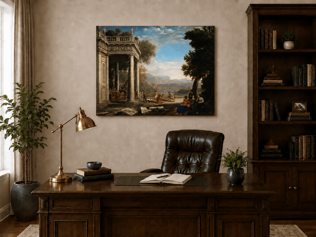 People Oil Painting - Biblical Scene in a Classical Landscape