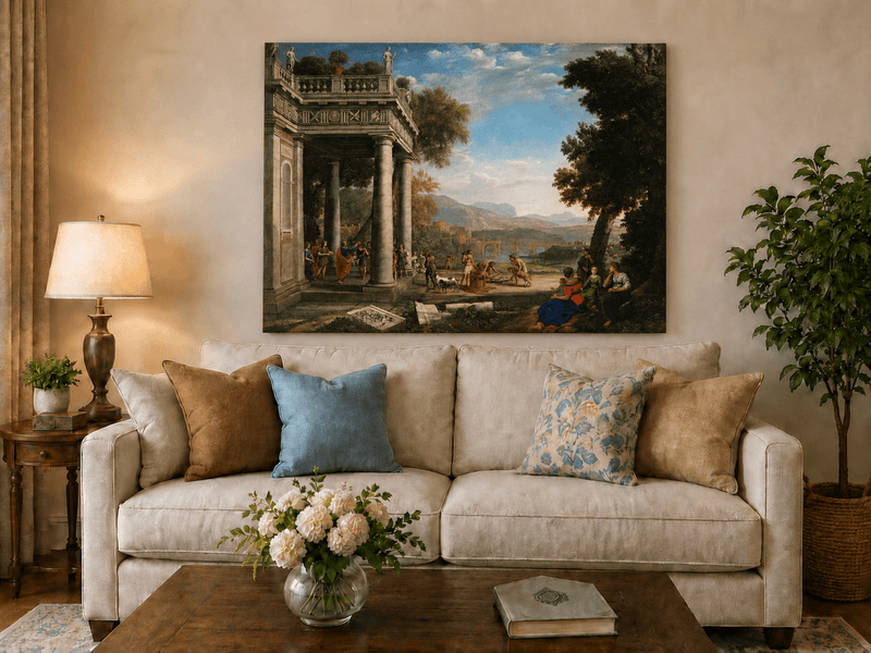 People Oil Painting - Biblical Scene in a Classical Landscape