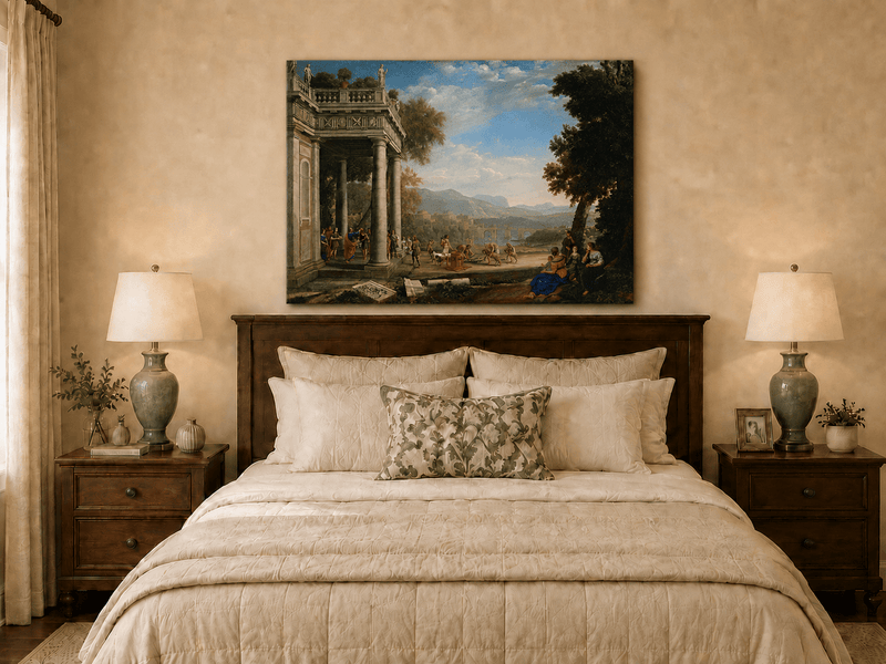 People Oil Painting - Biblical Scene in a Classical Landscape