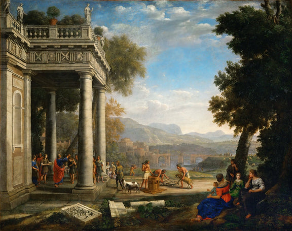 People Oil Painting - Biblical Scene in a Classical Landscape - Oil Painting Haven