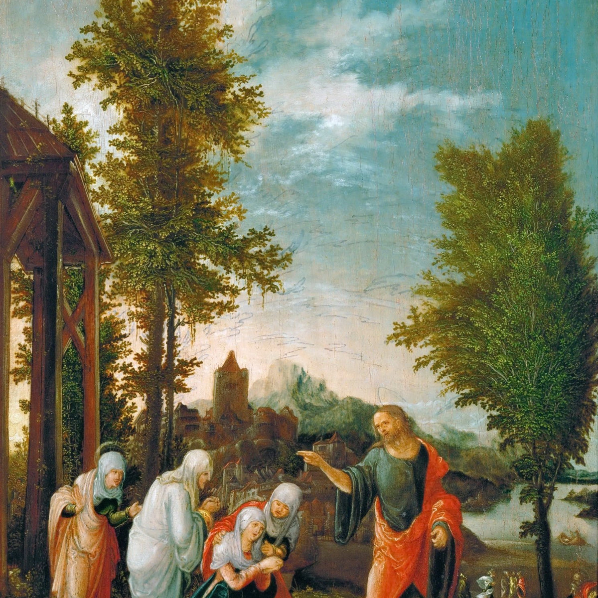 People Oil Painting - Christ Taking Leave of Mary Scene - Oil Painting Haven