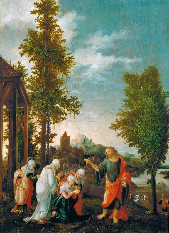 People Oil Painting - Christ Taking Leave of Mary Scene - Oil Painting Haven