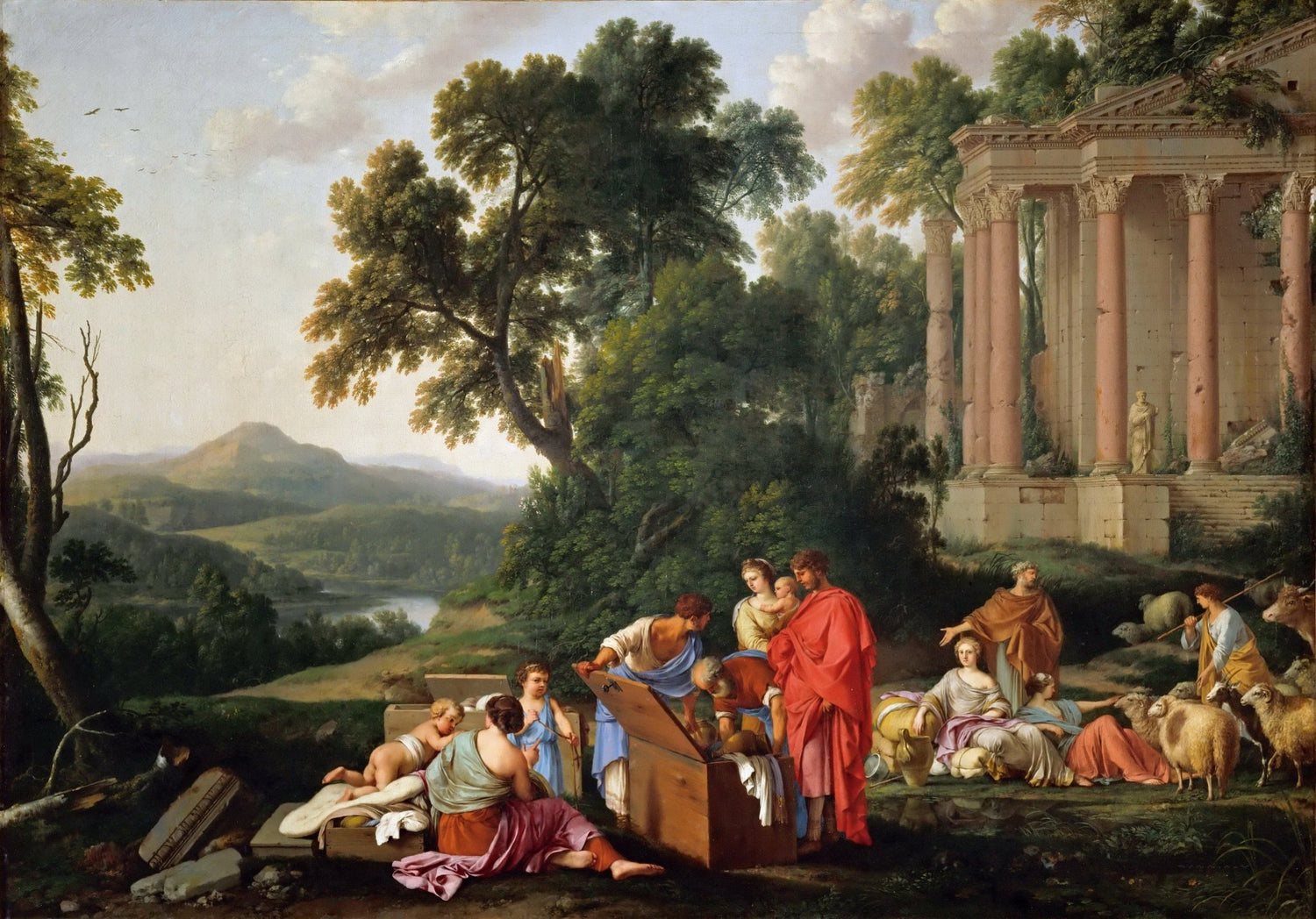 People Oil Painting - Classical Figures in Pastoral Landscape - Oil Painting Haven
