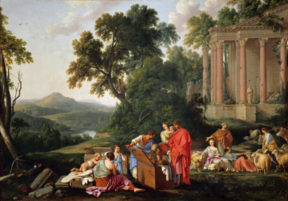 People Oil Painting - Classical Figures in Pastoral Landscape - Oil Painting Haven