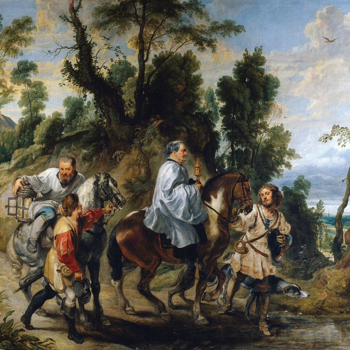 People Oil Painting - Classical Horseback Devotion Scene - Oil Painting Haven