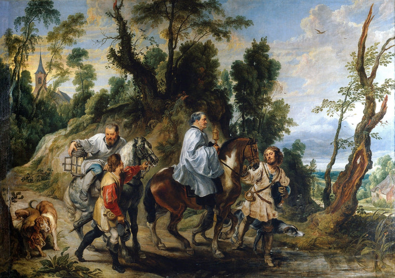 People Oil Painting - Classical Horseback Devotion Scene - Oil Painting Haven