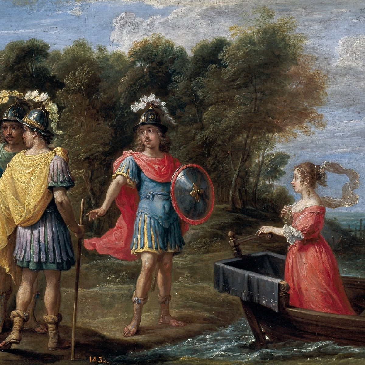 People Oil Painting - Classical Myth Scene by Riverside - Oil Painting Haven