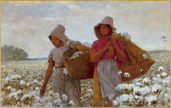 People Oil Painting - Cotton Pickers in Rural Field Scene - Oil Painting Haven