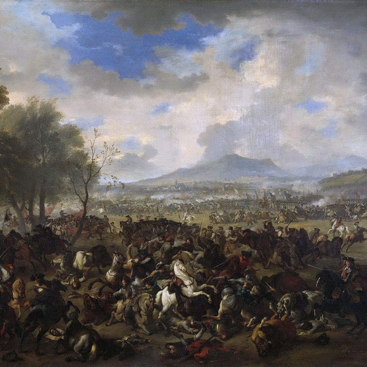 People Oil Painting - Grand Battlefield Scene with Cavalry - Oil Painting Haven