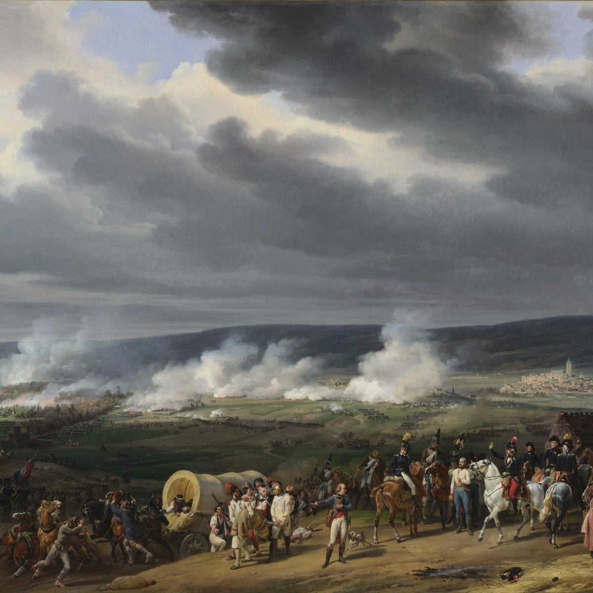 People Oil Painting - Grand Historic Battle Landscape Scene - Oil Painting Haven