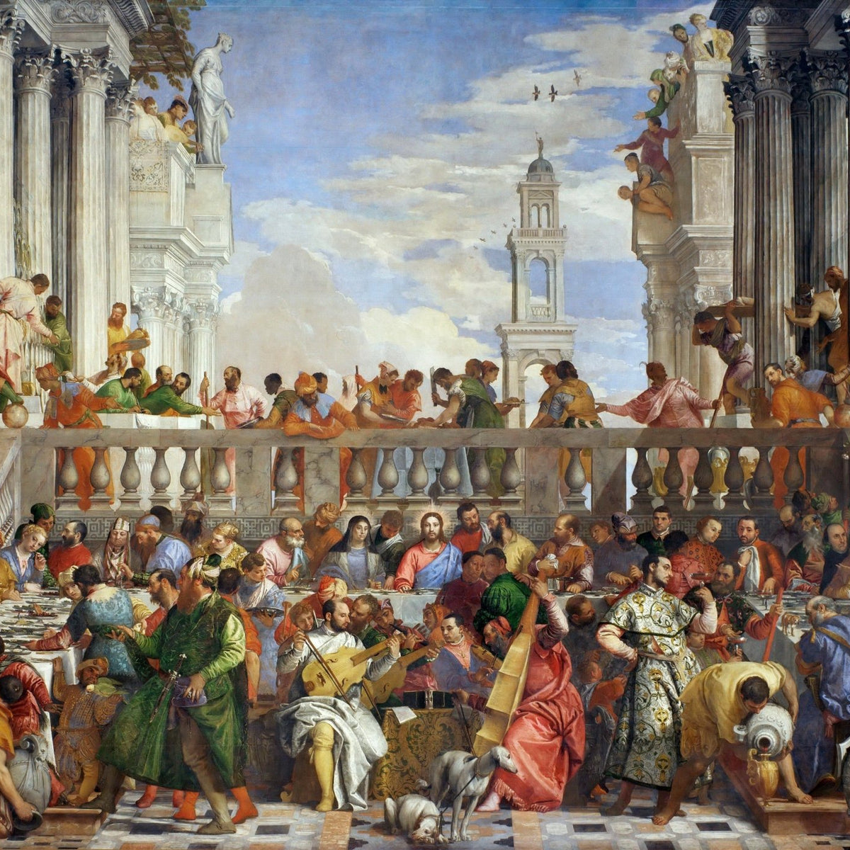 People Oil Painting - Grand Wedding Feast Scene with Figures - Oil Painting Haven
