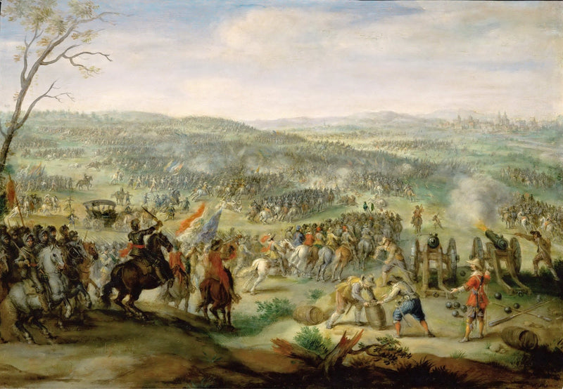 People Oil Painting - Historic Battle Scene with Soldiers - Oil Painting Haven