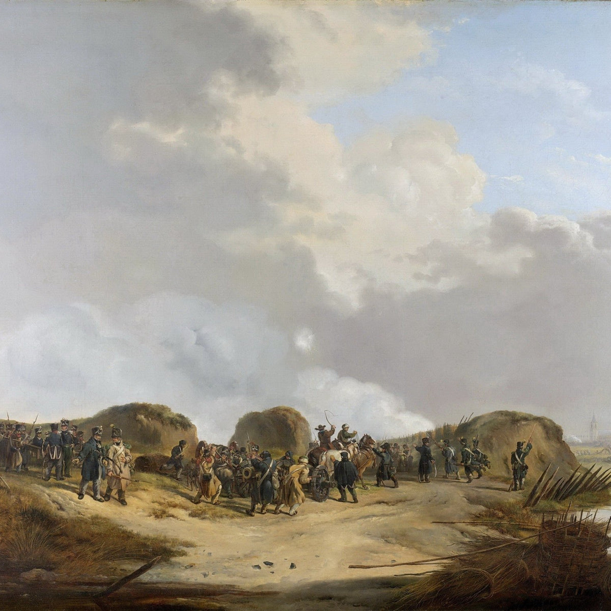 People Oil Painting - Historical Battle Scene with Soldiers - Oil Painting Haven