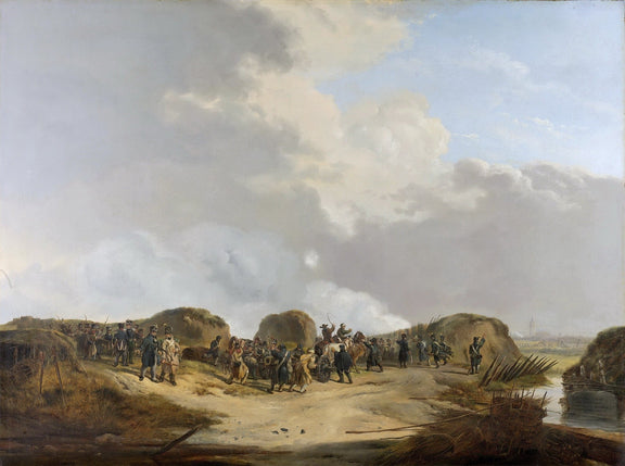 People Oil Painting - Historical Battle Scene with Soldiers - Oil Painting Haven