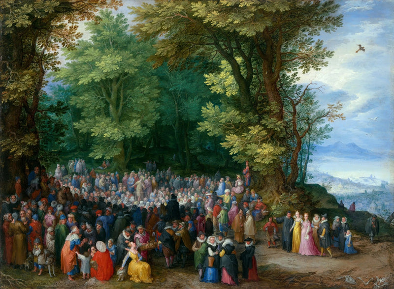 People Oil Painting - Large Forest Gathering with Figures - Oil Painting Haven