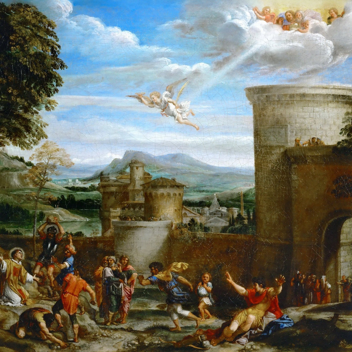 People Oil Painting - Martyrdom of Saint Stephen Biblical Scene - Oil Painting Haven