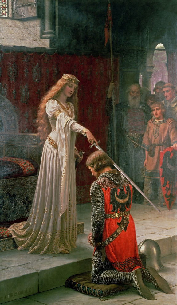 People Oil Painting - Medieval Knighting Ceremony Scene - Oil Painting Haven