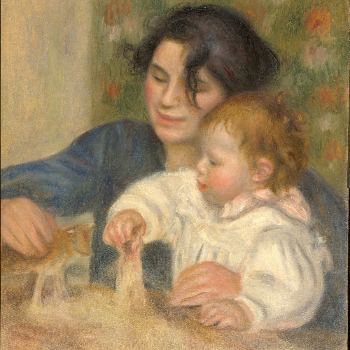 People Oil Painting - Mother and Child Impressionist Scene - Oil Painting Haven