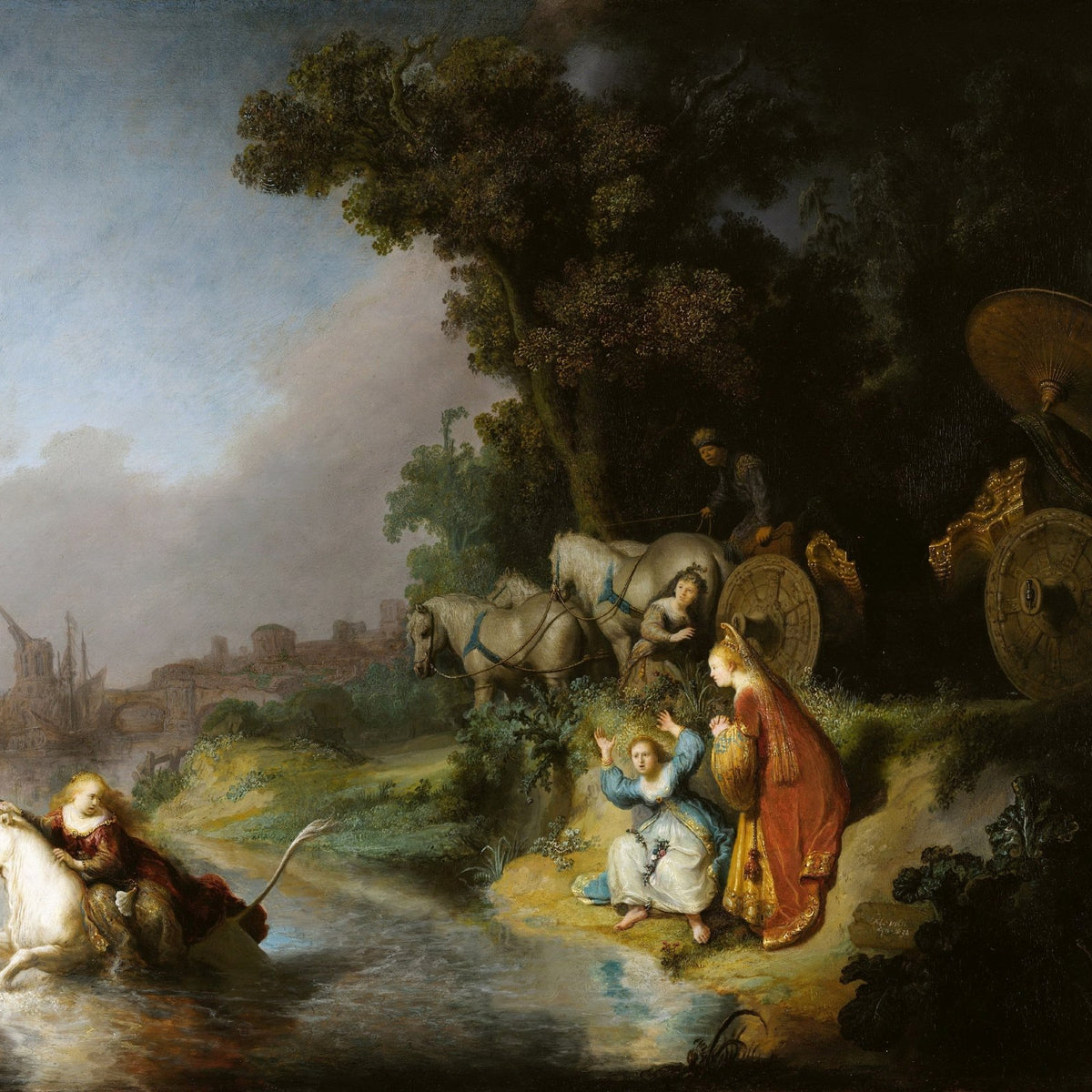 People Oil Painting - Mythological Abduction of Europa Scene - Oil Painting Haven