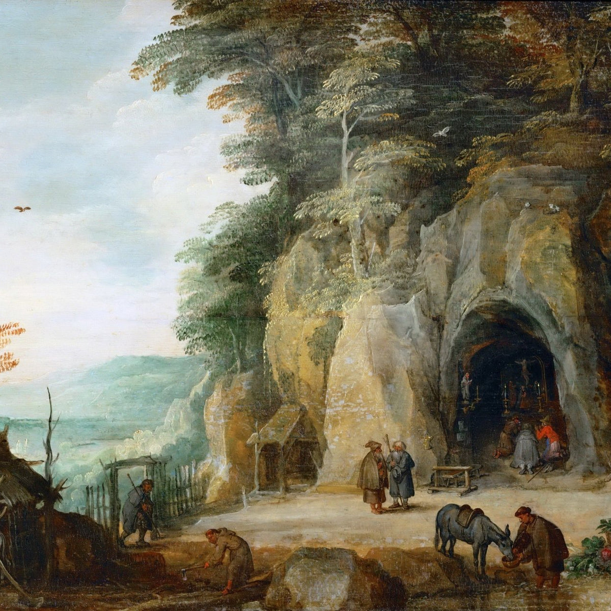 People Oil Painting - Rustic Village Life by Cave Hermitage - Oil Painting Haven