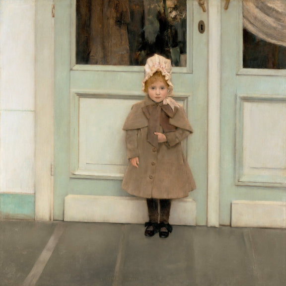 People Oil Painting - Young Girl Portrait in Soft Light Interior - Oil Painting Haven