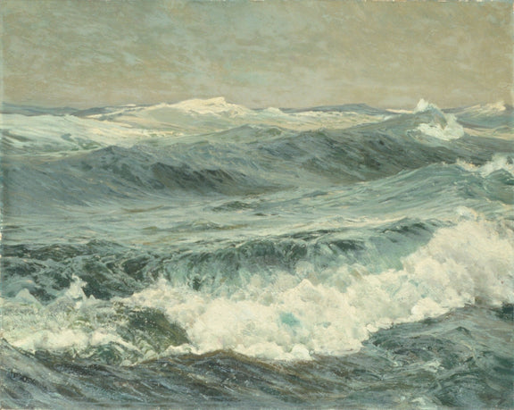Powerful Ocean Waves in the Open Sea - Landscape Oil Painting - Oil Painting Haven