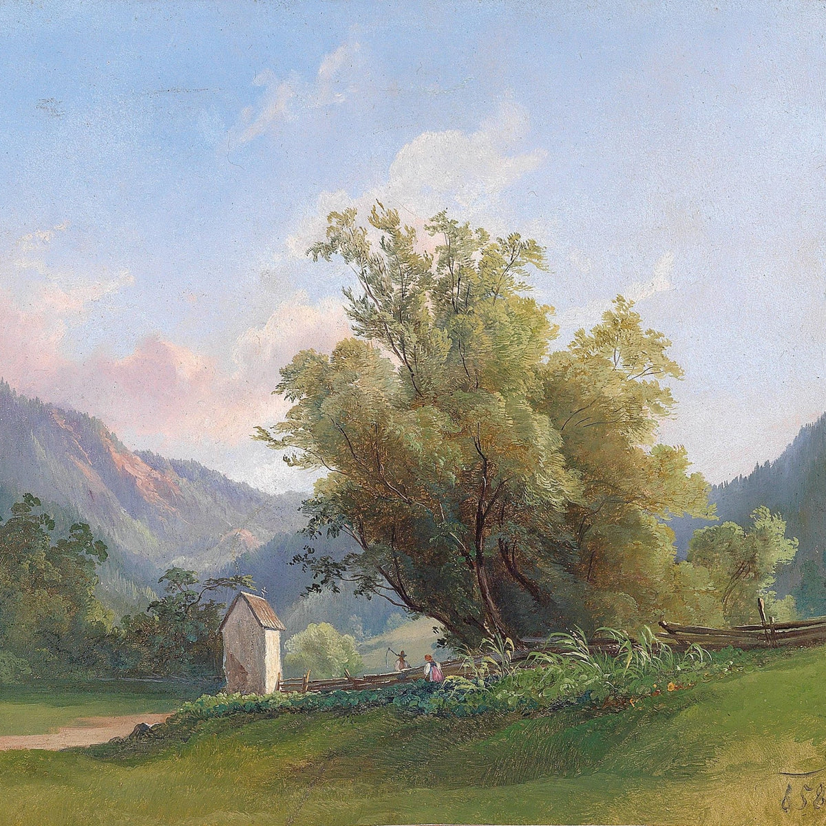 Quiet Valley with Country Path and Trees – Landscape Oil Painting - Oil Painting Haven