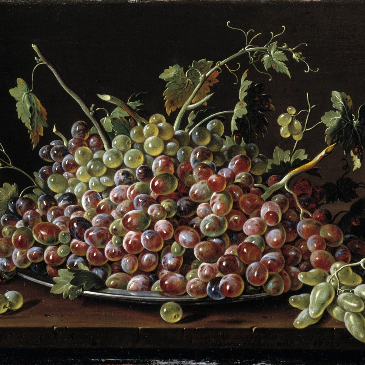Red and Green Grapes on Plate - Still Life Oil Painting - Oil Painting Haven