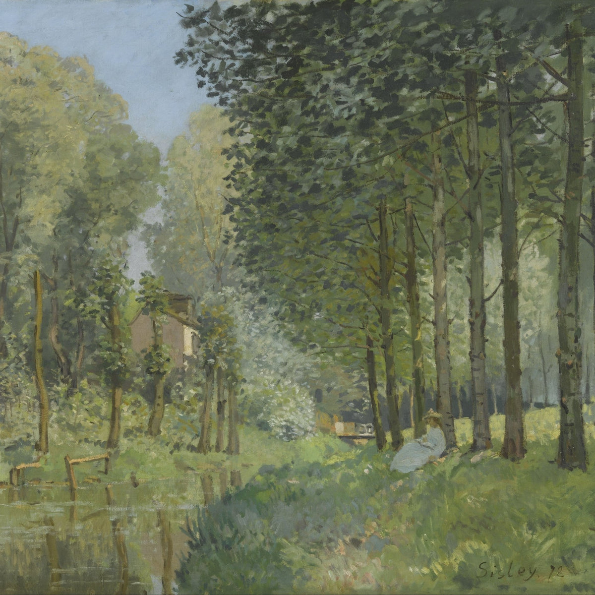 Rest Along the Forest Stream - Landscape Oil Painting - Oil Painting Haven
