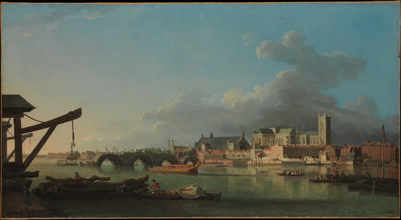 River Thames View with Westminster Bridge - Landscape Oil Painting - Oil Painting Haven