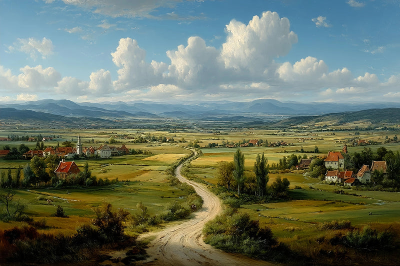 Rural Landscape Original Oil Painting For Sale | Countryside - Oil Painting Haven