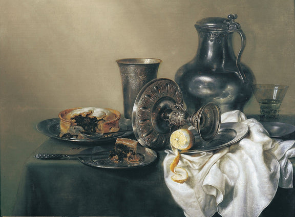 Silver Jug, Lemon and Cake Arrangement - Still Life Oil Painting - Oil Painting Haven
