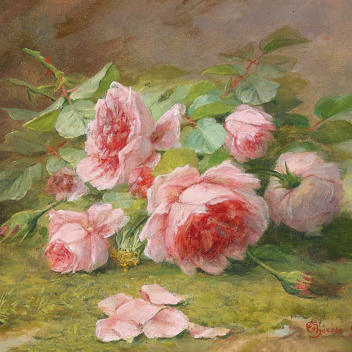 Soft Pink Rose Still Life Bouquet – Floral Oil Painting - Oil Painting Haven