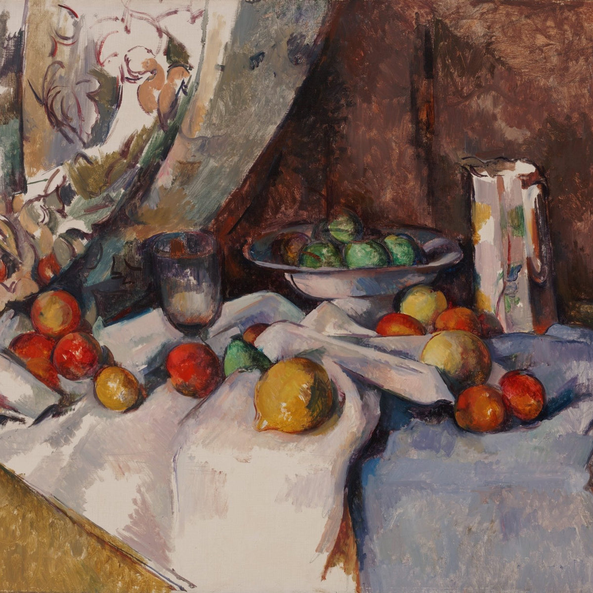 Still Life Oil Painting - Apples and Lemons on Table - Oil Painting Haven