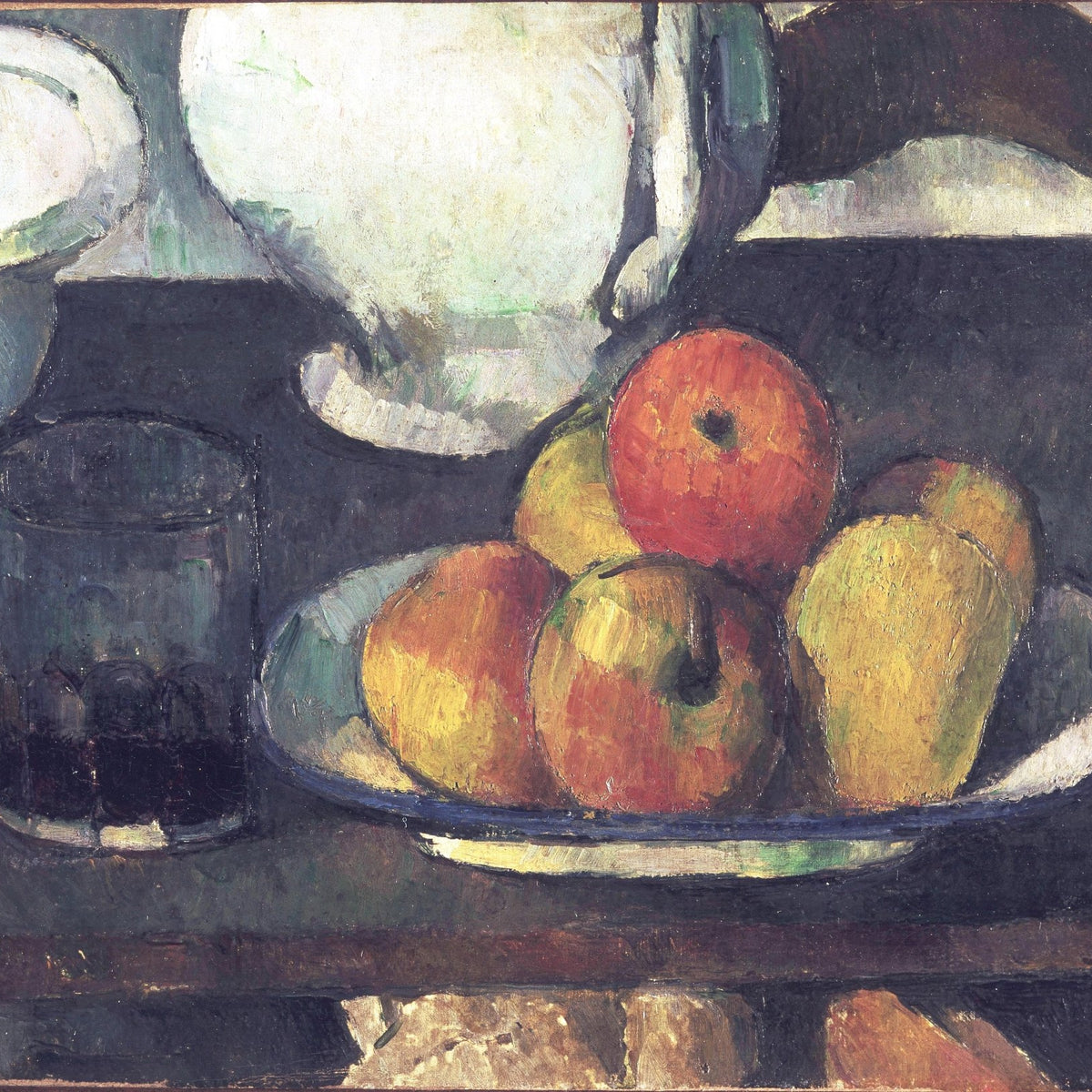 Still Life Oil Painting - Apples and Wine Glass - Oil Painting Haven