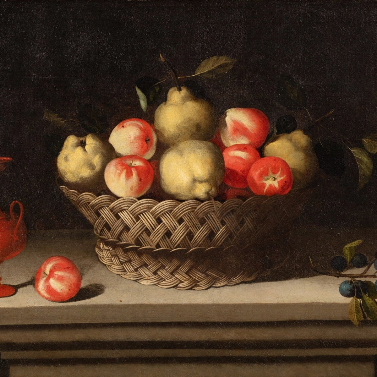 Still Life Oil Painting - Basket of Apples and Quinces - Oil Painting Haven