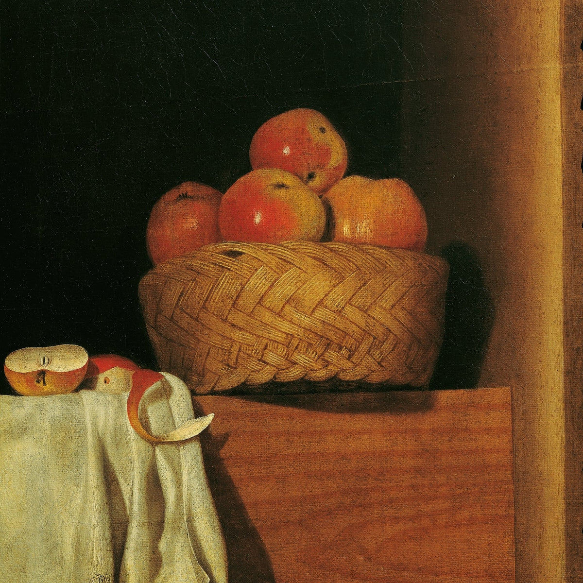 Still Life Oil Painting - Basket of Apples - Oil Painting Haven