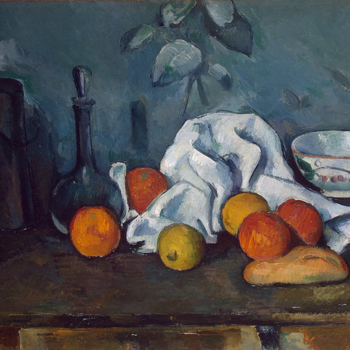 Still Life Oil Painting - Fruit and White Drapery - Oil Painting Haven