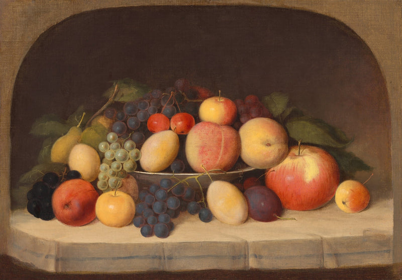 Still Life Oil Painting - Fruit Bowl with Grapes - Oil Painting Haven
