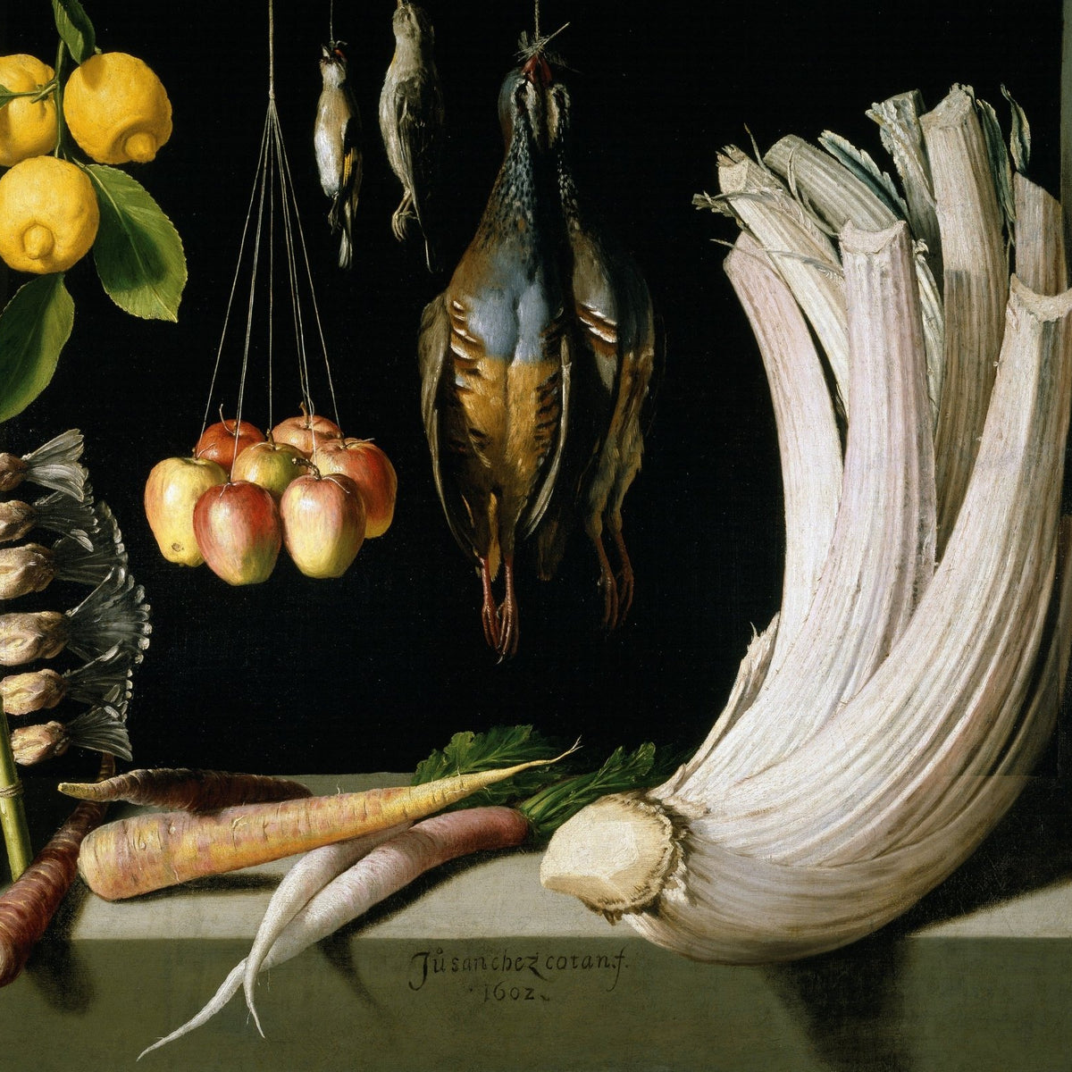 Still Life Oil Painting - Game, Vegetables and Lemons - Oil Painting Haven