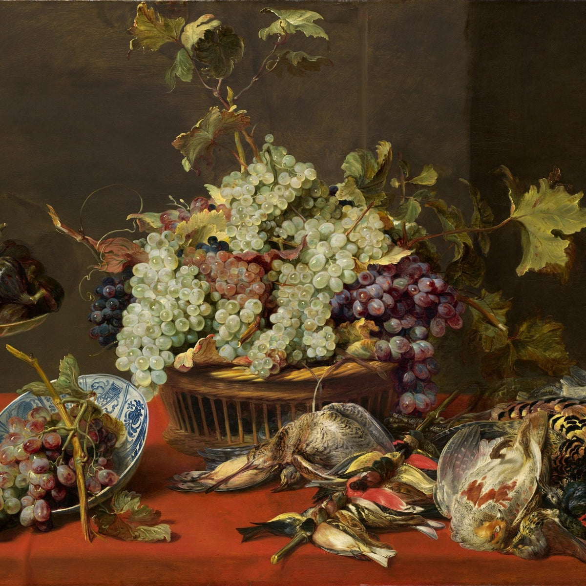 Still Life Oil Painting - Grapes and Game Birds - Oil Painting Haven