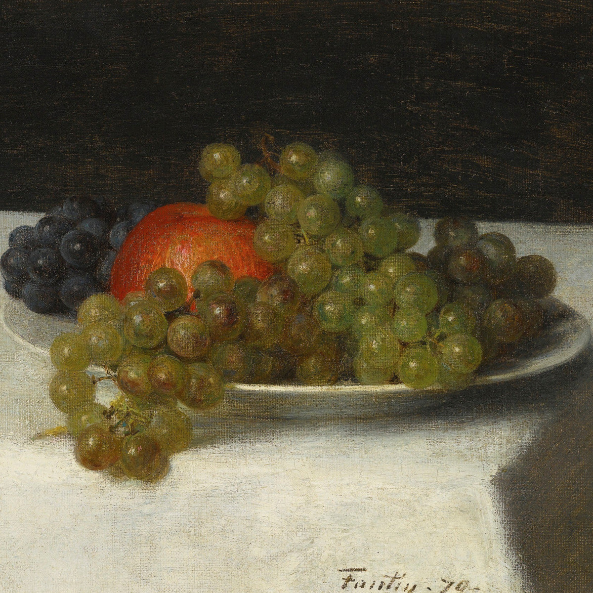 Still Life Oil Painting - Grapes and Pomegranate - Oil Painting Haven