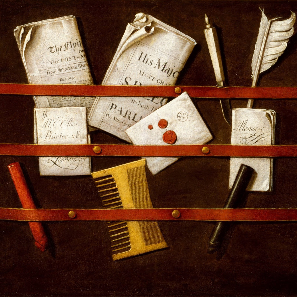Still Life Oil Painting - Letters and Writing Tools - Oil Painting Haven