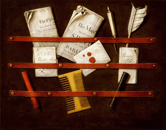 Still Life Oil Painting - Letters and Writing Tools - Oil Painting Haven