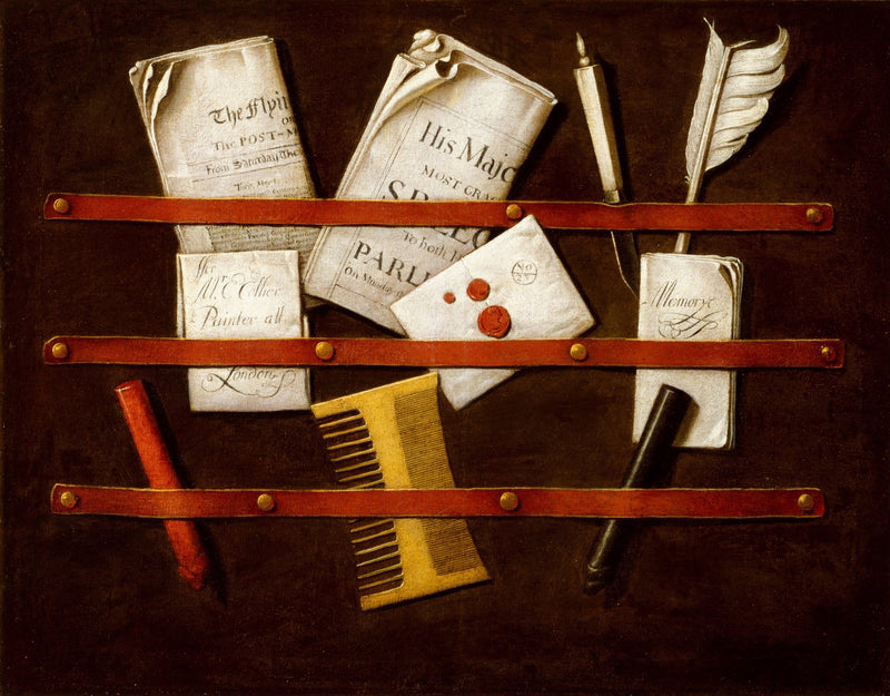 Still Life Oil Painting - Letters and Writing Tools - Oil Painting Haven