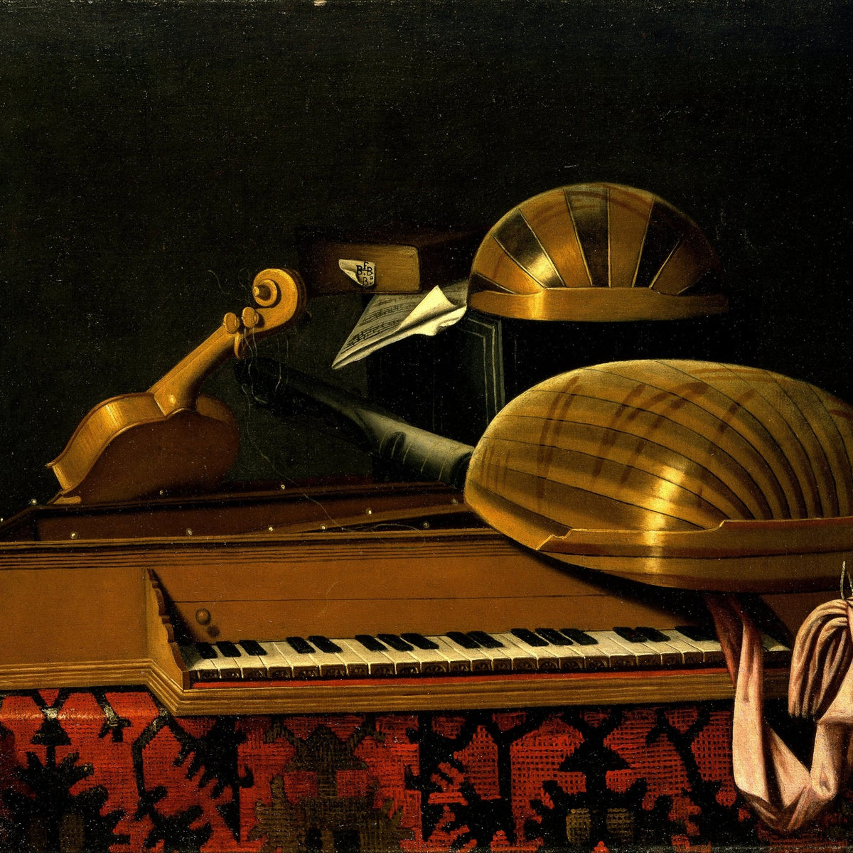 Still Life Oil Painting - Lute and Harpsichord - Oil Painting Haven