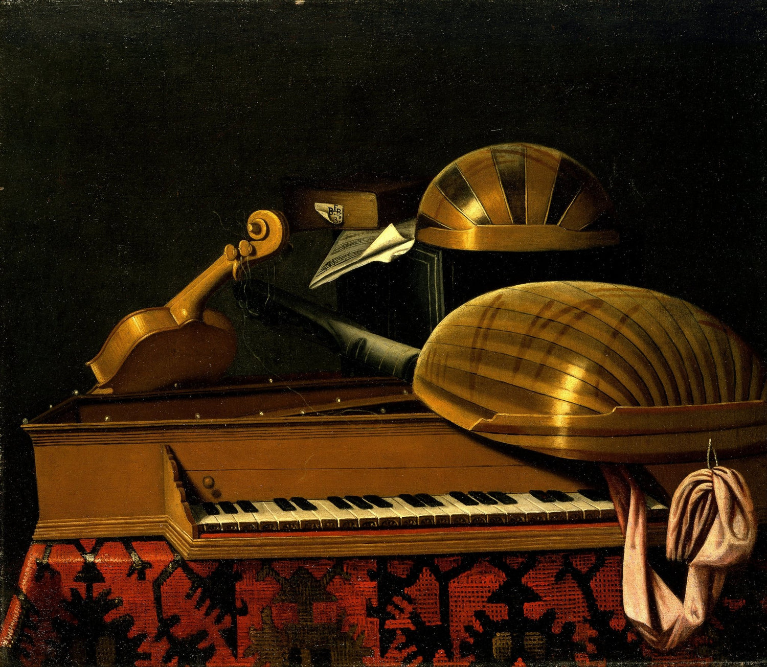 Still Life Oil Painting - Lute and Harpsichord - Oil Painting Haven